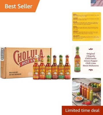 Gift-Ready Cholula Hot Sauce Sampler - Discover 30 Oz of Authentic Flavors
