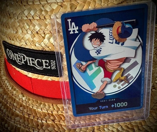 MONKEY D. LUFFY 2026 ONE PIECE x LOS ANGELES DODGERS DON PROMO CARD 07/02/2026