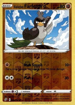 Galarian Farfetch'd Common Reverse Holo SWSH02: Rebel Clash 094/192 Pokémon TCG
