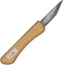 Mikihisa Mikikichan Carving Knife Stainless Single Edge Blade Wood Handle L064