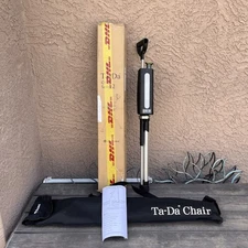 STEP2GOLD Ta-Da Chair Series 2, Portable Trekking Hiking Pole - 34.2” - Black