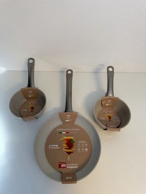 Accademia Mugnano  Pfanne Bratpfanne mit 2 Kasserole Kleine Pfanne Set