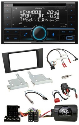 Kenwood CD 2DIN DAB USB Lenkrad Bluetooth Autoradio für Audi A4 99-01 BOSE Volla