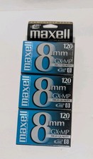 Maxell 8mm 120 Minute GX-MP High quality 120 Minute Tapes Packs New 3-Pack