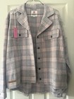NWT Simply Southern Women's Sz XL Pink/Gray Plaid Shacket Shirt Jacket NICE! — photo 1