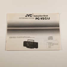 Vintage JVC PC-V2C/J CD Portable System Instruction Book Owner's Manual Original
