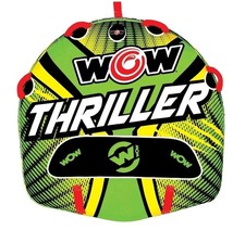 WOW Sports Thriller Towable Deck Tube for Boating Adults, Tubing Boat Inflata...