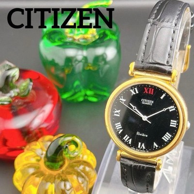 [Rare] Old Citizen Riviera Black Quartz Men's Watch Classic