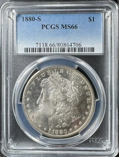 1880-S $1 Morgan Silver Dollar, PCGS MS GEM 66 #864706