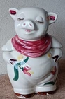 New ListingVintage Retro Kitsch 'Smiley Pig' Cookie Jar by Shawnee Pottery, Zanesville