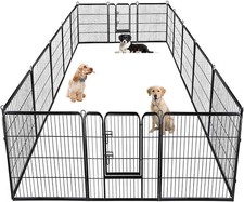Dog Playpen Heavy Duty 40 Inch 16 PanelsMetal Pet Exercise Pen Indoor Outdoor