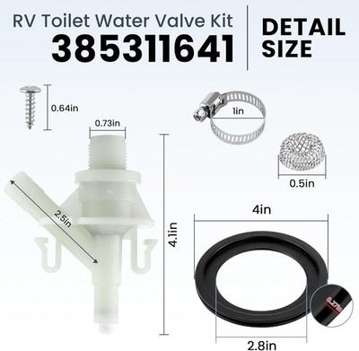 Durable Plastic Water Valve Kit 385311641 For Dometic 300 310 320 Series For Sealand Marine Toilet Replacement I4138136956 Durable Plastic Water Valve Kit 385311641 For Dometic 300 310 320 Series For Sealand Marine Toilet Replacement I4138136956