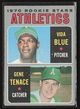 1970 Topps #21 Athletics 1970 Rookie Stars (Vida Blue / Gene Tenace) (VG)