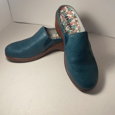 Alegria Leather Clogs Sereniti Aged Roman Candle Teal