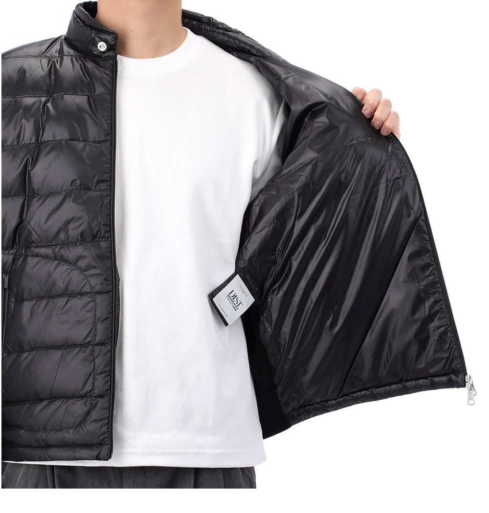 Moncler Logo Patch Padded Mixed Zip-Up Jacket 152102659 thumbnail 18