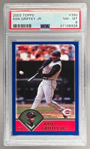 67106928 Ken Griffey Jr 2003 Topps #390 PSA 8