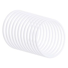 12 Pcs 4" Dream Catcher Rings Plastic Macrame Wreath Round Hoop White