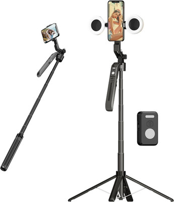 Auto Tracking Tripod with Light, 360° AI Face Tracking Phone Tripod, Smart Auto 