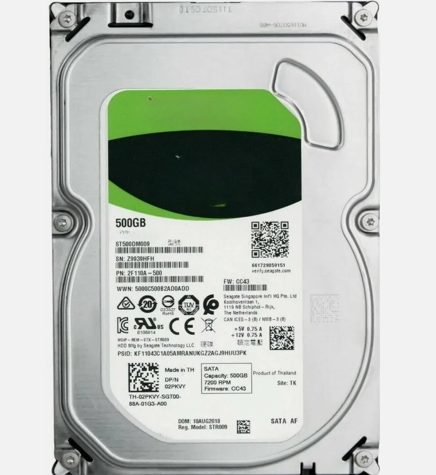 FORSeagateBarraCuda 500GBST500DM009 7200RPM SATA III 32MB 3.5 inch Internal HDD - Image 2 of 4