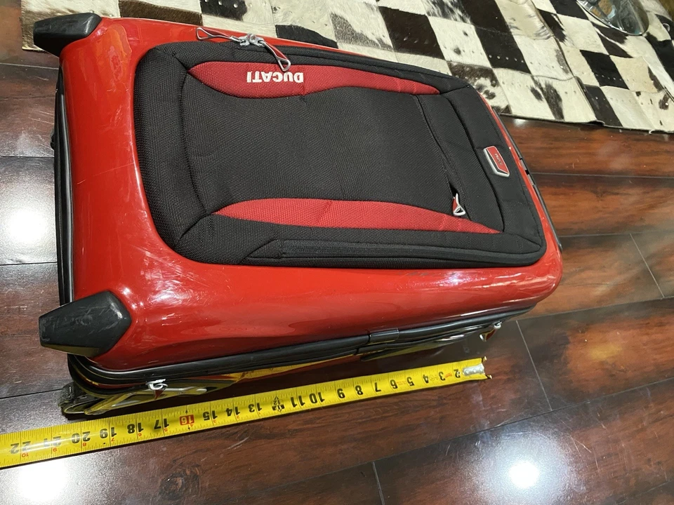 EUC Tumi x Ducati 65120RCE Red Black 22" Hardside Carry-On Luggage RARE - Image 2 of 4