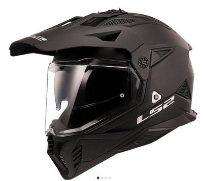 LS2 BLAZE II ADVENTURE HELMET DUAL SPORT MOTORCYCLE ENDURO UTV ATV LARGE BLACK