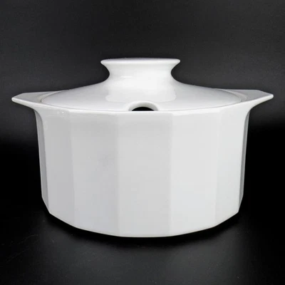 Rosenthal Porzellan Terrine / Ragout Serie Polygon Weiß Tapio Wirkkala Design - Bild 1 von 4