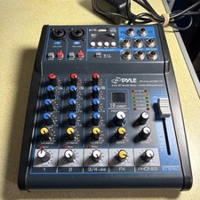 Pyle 4Ch Studio/DJ Controller Audio Mixer Console System w/USB  XLR PMXU43BT