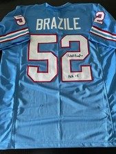 Oilers Robert Brazile Signed Jersey W/COA