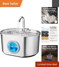 Cat Dog Water Fountain 74oz with Attractive Streaming Design for Hydration
