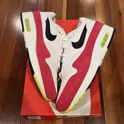 Nike Air Max 1 White/Black-Volt-Rush Pink Size 11.5M (AH8145-111)