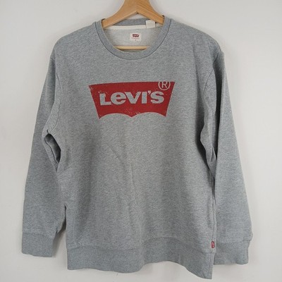 Levi Damen Sweatshirt Gr. Small Grau Langarm Ausverkauf Bündchen