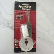 Blu Mol Metal & Wood Door Lock Installation Kit Bi Metal Hole Saw 2-1/8 & 1” USA