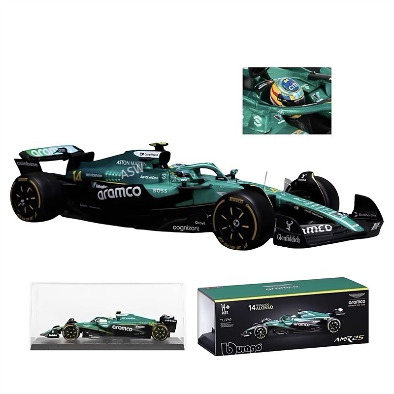 1/24 ビッグスケールF1コレクション アストンマーチン AMR24 アロンソ 2025 1:24 F1 Fernando Alonso Aston Martin AMR25 Diecast Car Driver