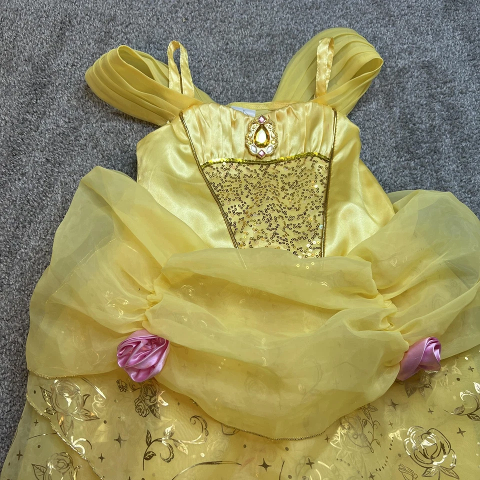 Disney Belle Dress Womens Small Yellow Beauty and the Beast Princess Costume 5/6 - Image 4 of 4