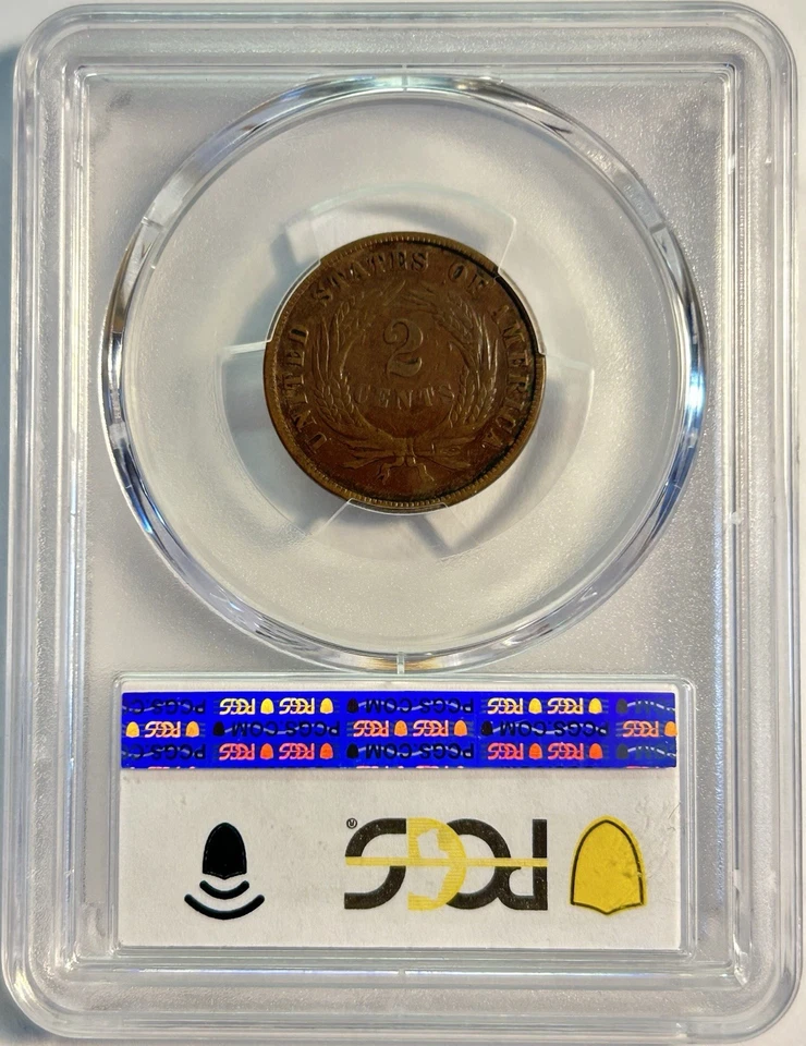 1870 2C Two-Cent Piece - PCGS VF20 - Image 2 of 4