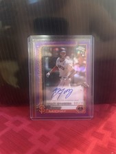 Topps 2025 Chrome Grant McCray Autographed Rookie RA-GM Purple /250 Giants MLB