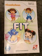 Nickelodeon Fit Nintendo Wii Instruction Manual Booklet ONLY  EUC