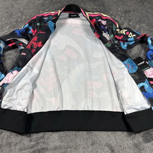 Pink Dolphin Track Jacket Retro Mens Medium Japanese Garden Colorful Streetwear - Picture 7 of 12