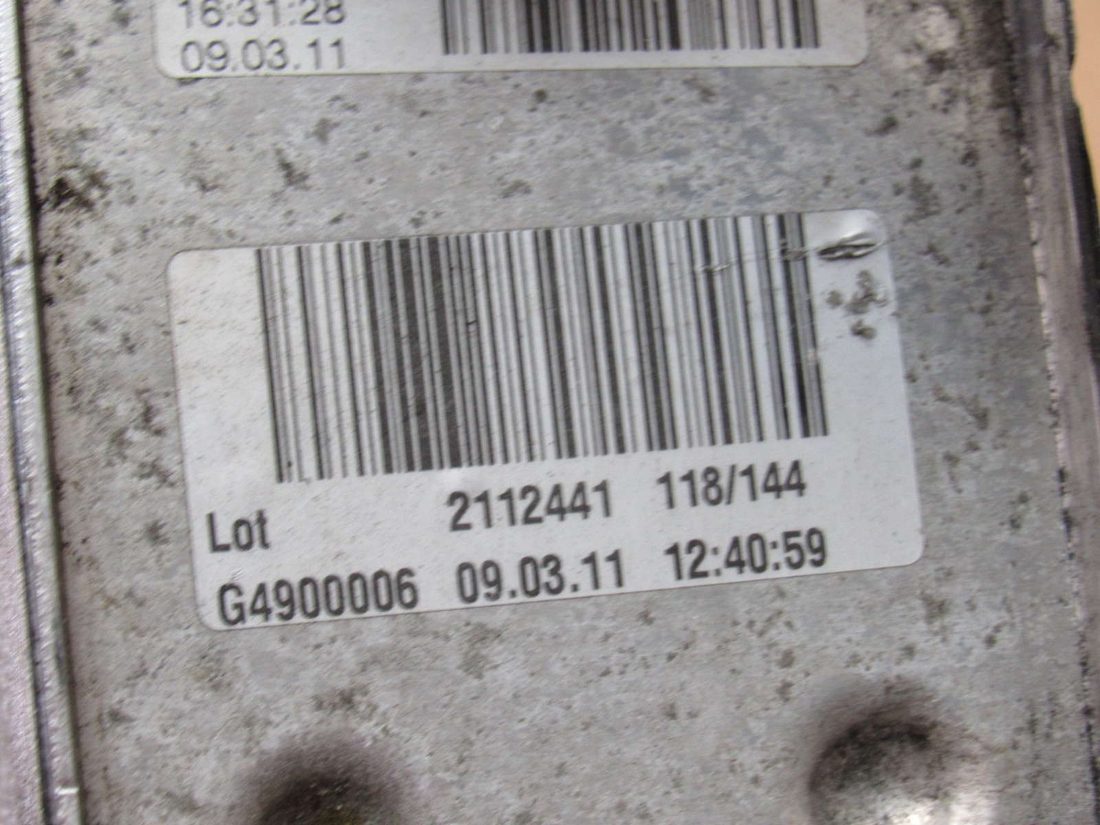 Bentley Continental GT 2012 6.0L W12 Engine Motor Oil Cooler 11-18 ;#3
