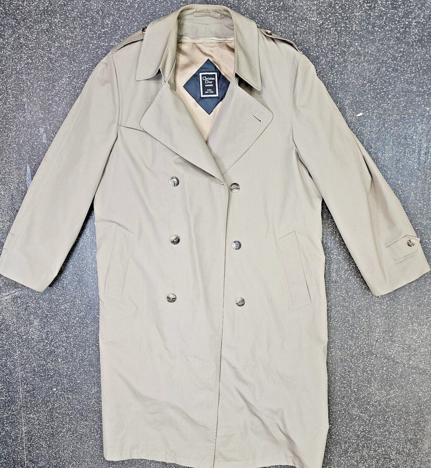 Homme vintage Christian Dior Monsieur taille 42 L trench coat avec doublure en laine