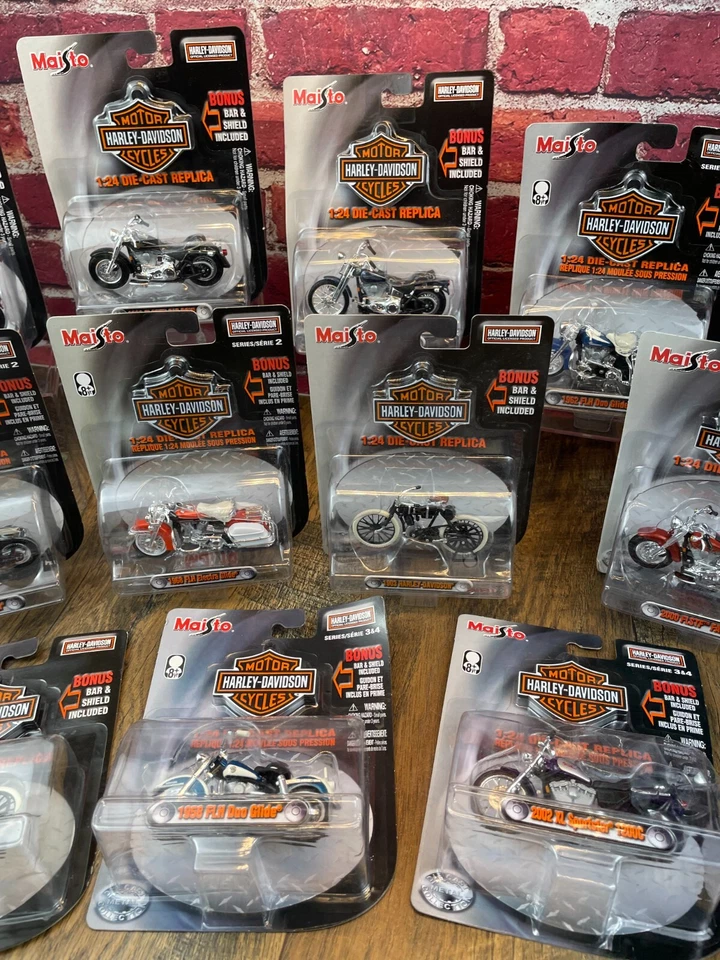 批量 19 件 全新带盒 - MAISTO HARLEY-Davidson 系列 1/24 压铸摩托车 — 第 3/4 张图片