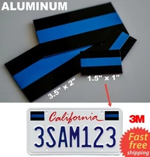 ALUMINUM Thin Blue Line Sticker Decal Blue Lives Matter Police Officer Cop Car