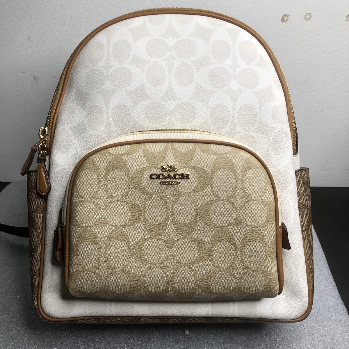 Coach Court Women's Backpack - Chalk White (CA439) for sale online Coach Court Women's Backpack - Chalk White (CA439) for sale online