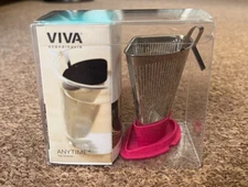 VIVA Scandinavia Anytime Tea Strainer Tea Infuser FRANCE Design Pink Cherry