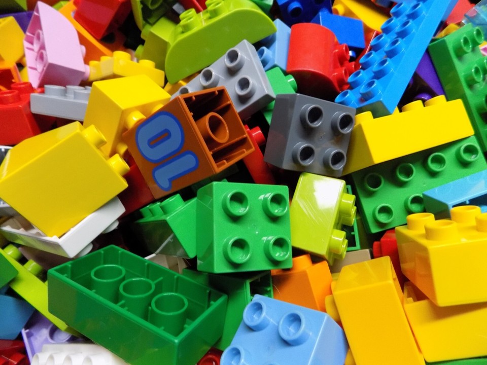Lego Duplo 100 piece Building Bricks,Blocks Fun Lot {WASHED} | eBay