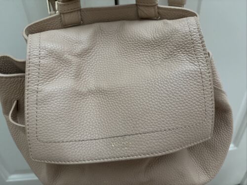 Reduced To Sell! Oroton Nude Beige( Musky Pink) Leather Backpack Cost $500 - Picture 2 of 10