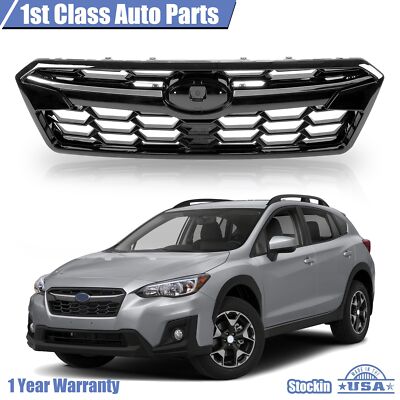 Front Bumper Upper Grille Assembly Glossy Black For 2018-20 Subaru