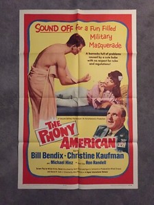 The Phony American 1963 One Sheet poster William Bendix Christine Kaufman