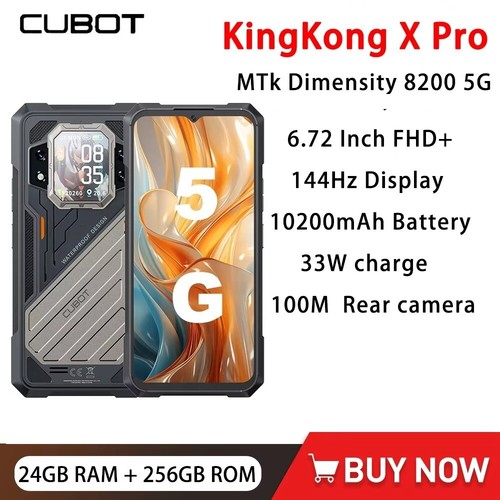 10200mAh CUBOT KINGKONG X Pro 5G Rugged Smartphone 24GB+256GB 6.72" Dual-Screen - Picture 2 of 17