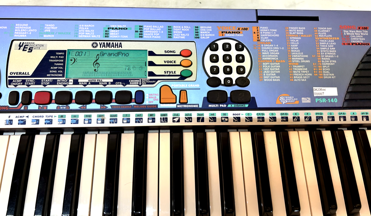 Yamaha Education Suite PSR-140 Keyboard BLACK BLUE Multi Yamaha Education Suite PSR-140 Keyboard BLACK BLUE Multi